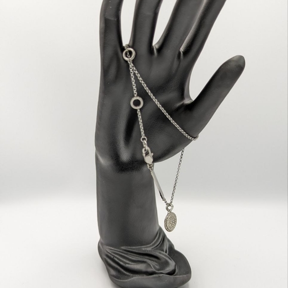 Michael Kors Brilliance Statement Necklace Silver Tone - Picture 10 of 15